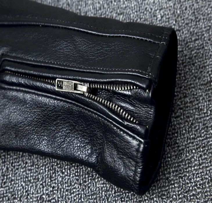 Kurtka skórzana męska vintage skóra naturalna bikerka ramoneska modna