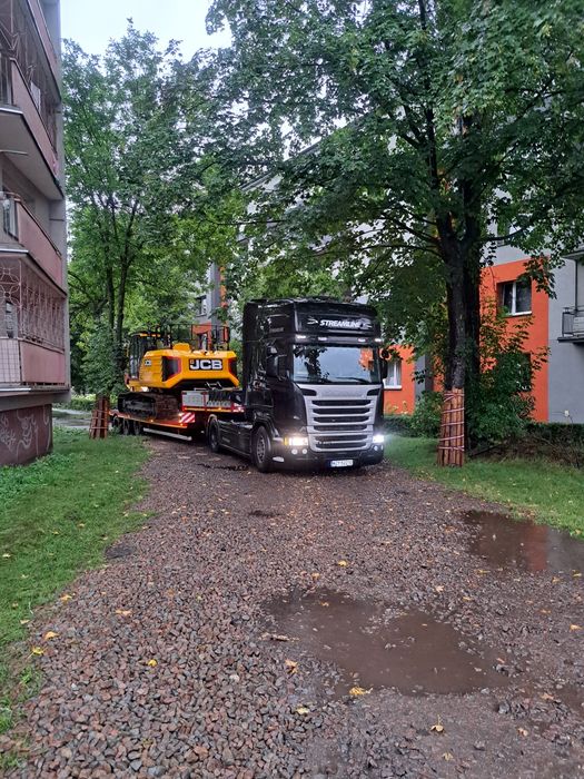 Transport niskopodwoziowy laweta trans maszyn niskopodwozie tieffbet