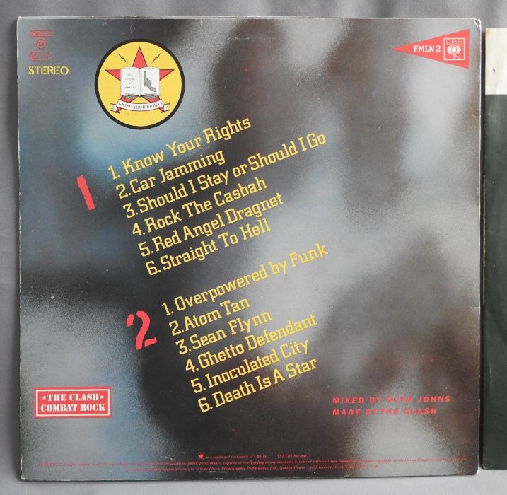 THE CLASH Combat Rock LP 1982 UK пластинка EX Британия 1press оригинал