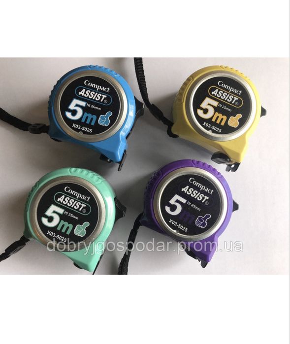 Рулетка  премиум класса Compact ASSIST. Ударостійка.
