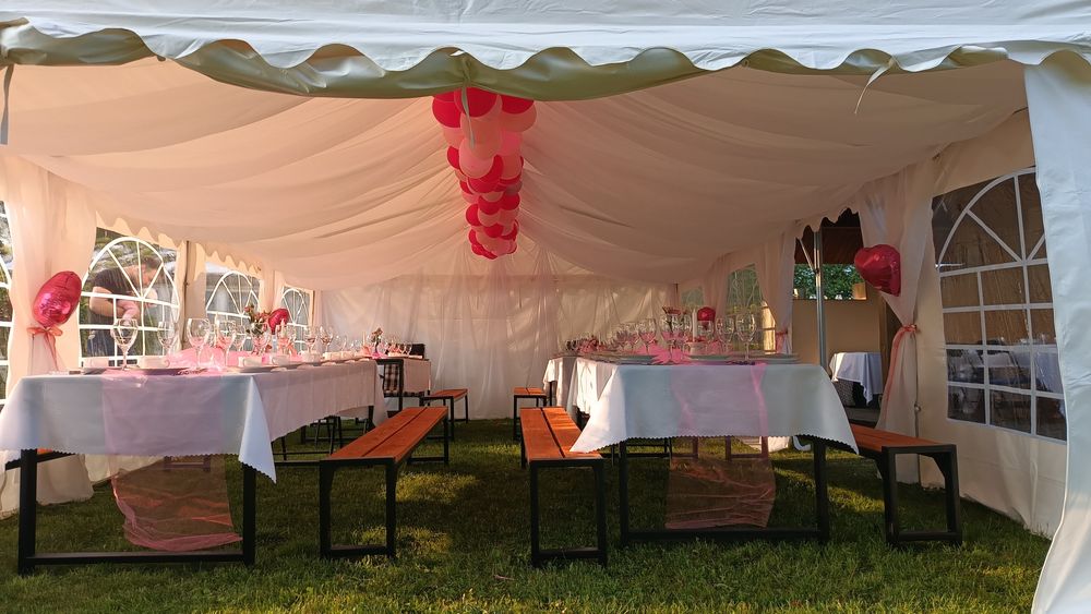 Namiot imprezowy na wynajem na imprezę chrzciny komunie wesele