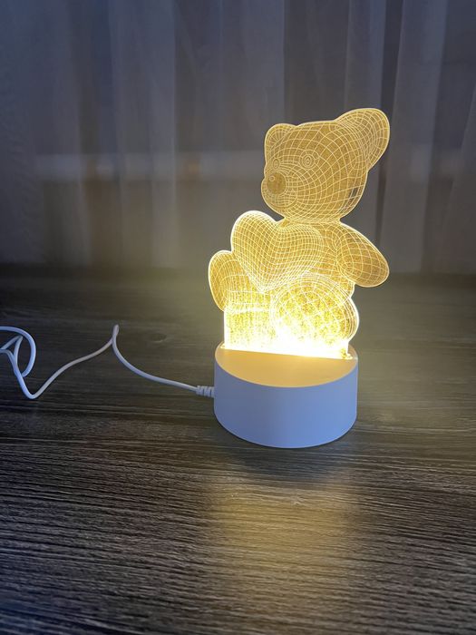 Нічник мішка з серцем