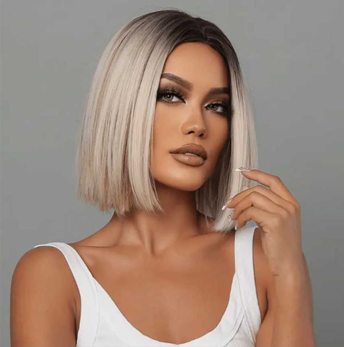 Peruka damska krótkie jasne blond włosy wysyłka z Polski