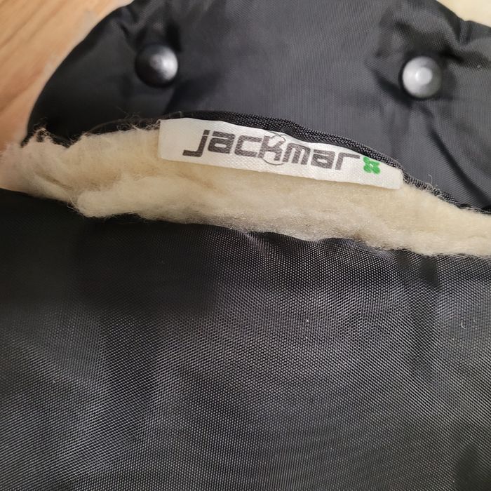 Mufki do wózka owcza wełna, czarne