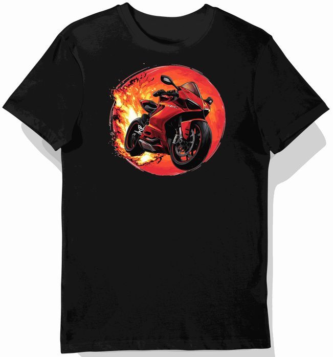 Koszulka męska czarna z motywem Ducati Panigale M