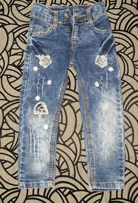 Гарні джинси на дівчинку на зріст 86, 92 см