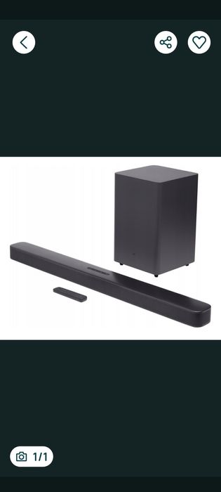 Soundbar JBL BAR DEEP BASE MK2 Czarny 2.1-kanał, głęboki bas