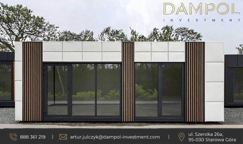 Pawilon Handlowo-Usługowy 8x3 - 24m² | Biuro | Sklep | Usługowy | Mieszkalny | Kontener | DAMPOL