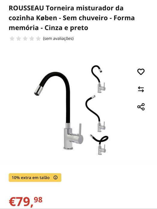 ROUSSEAU Torneira maleável de cozinha