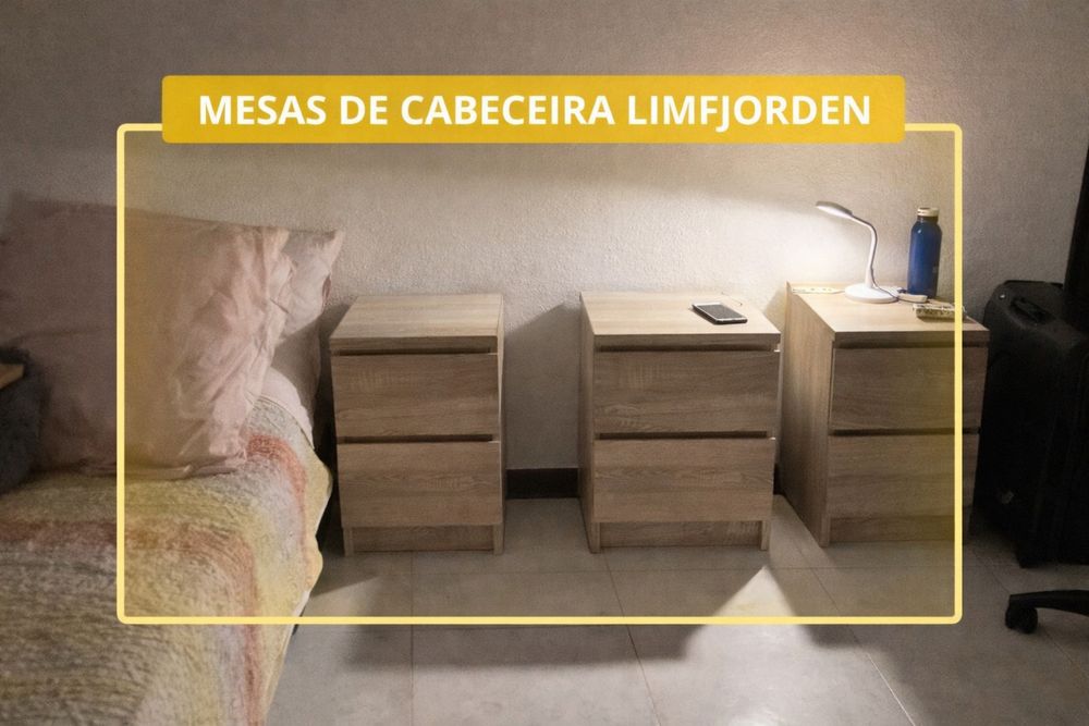 2 Mesas de Cabeceira JYSK LIMFJORDEN – Carvalho Claro