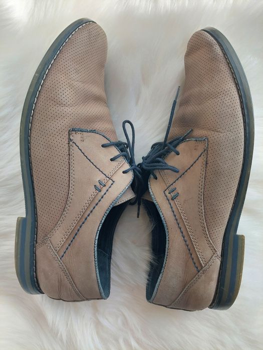 Buty półbuty męskie 45 szare Lasocki CCC skóra