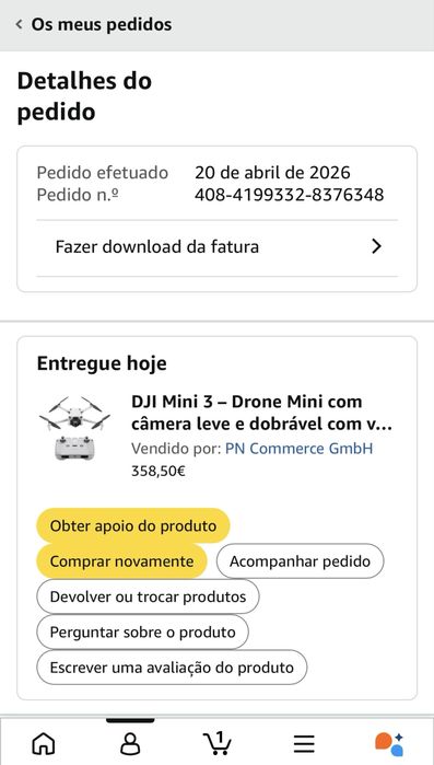 Comando remoto RC-N1 Dji (NOVO)
