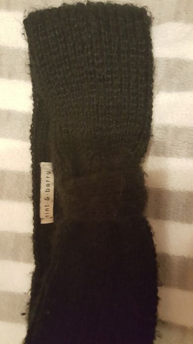 Opaska z wełny czarna