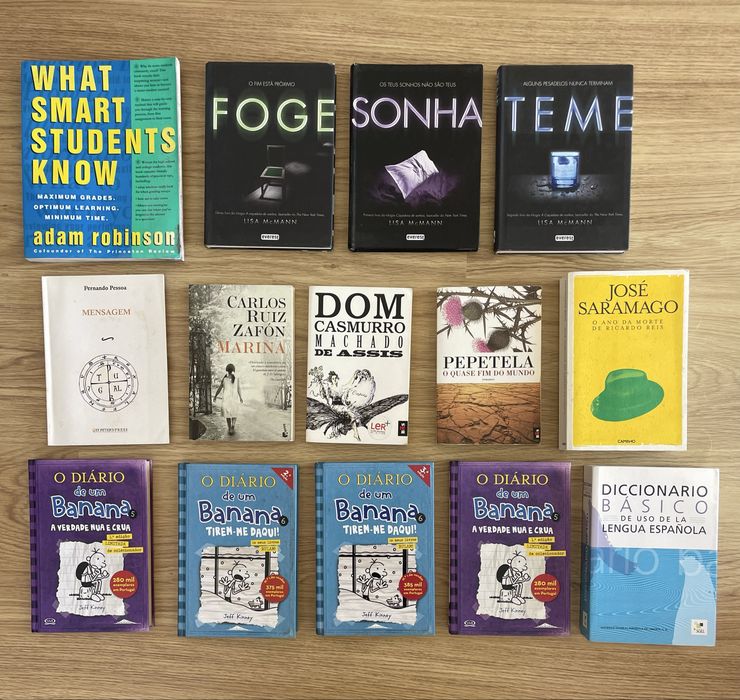 Livros Variados e do Programa de  Leitura escolar