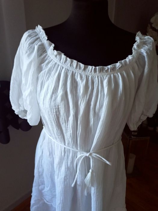 Sukienka biala lekja letnia XL Reserved