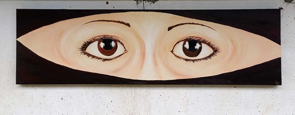 Quadro a óleo sobre tela artista local