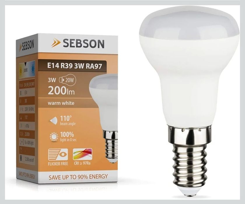 Світлодіодна лампа SEBSON E14 R39