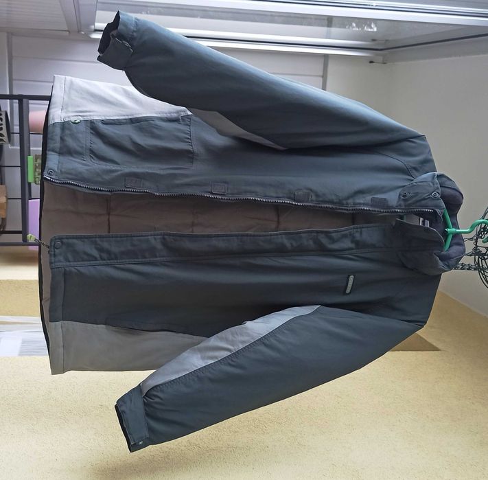 Szara kurtka ocieplana vintage Reebok