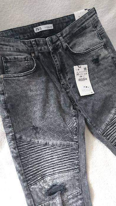 Jeansy, spodnie, dżinsy ZARA Man 38, 40 szare