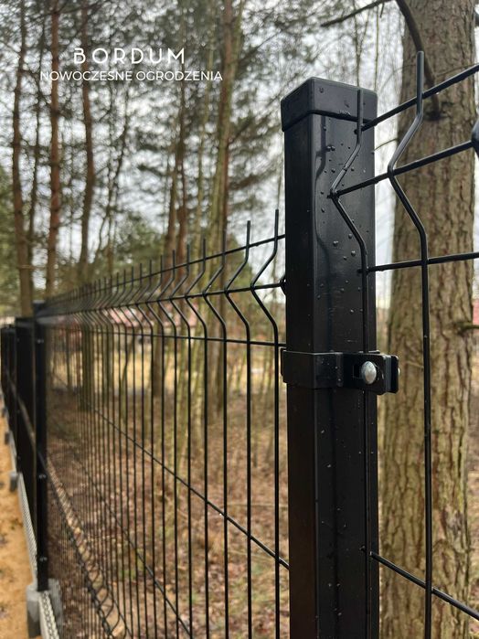 Ogrodzenie panelowe 3D 153cm grafit RAL7016/ Panel + Słupki/ BORDUM
