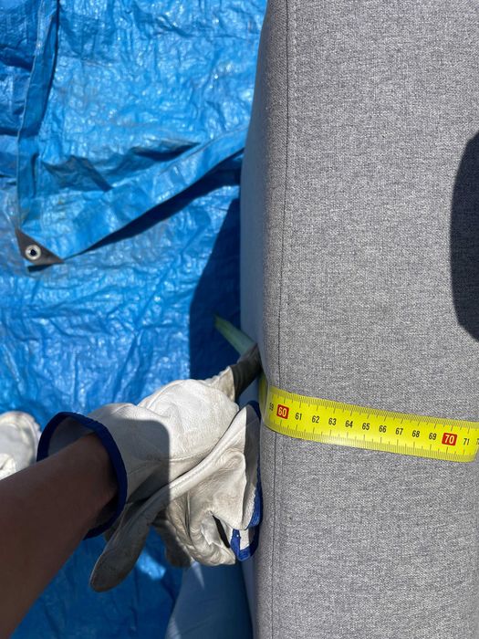 Sofa  Chaise longue 3 lugares  - Cinza estilo escandinavo