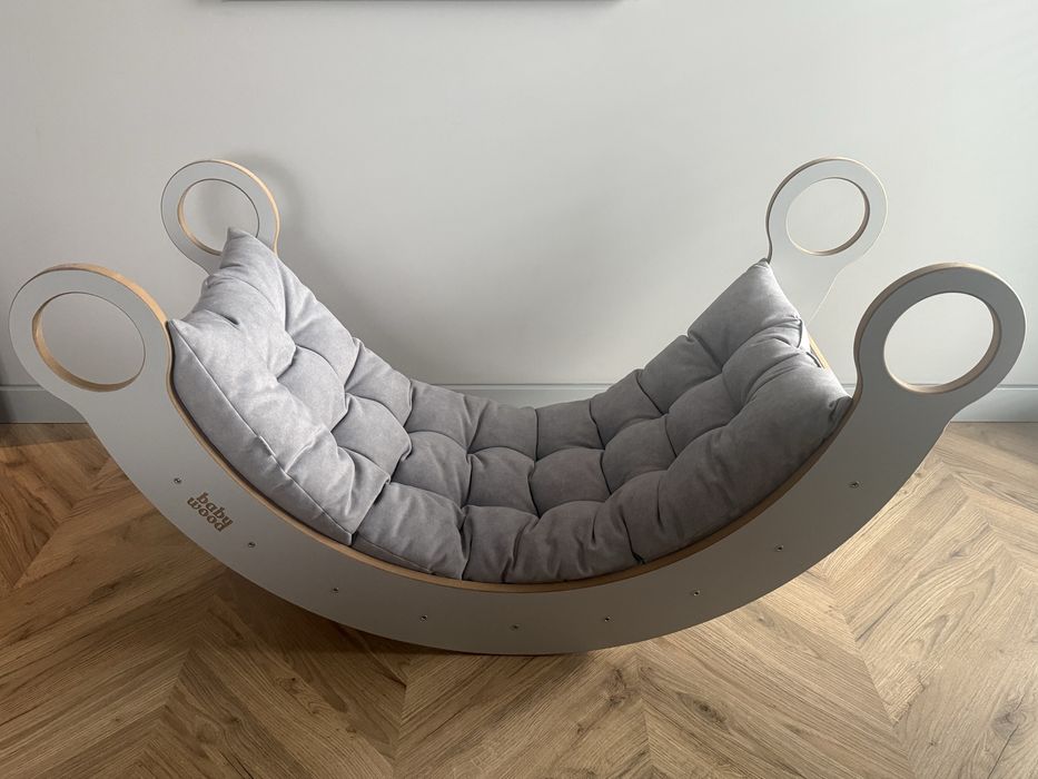 BabyWood Bujak drewniany+poduszka+zjezdzalnia BABYWOOD - rozmiar L