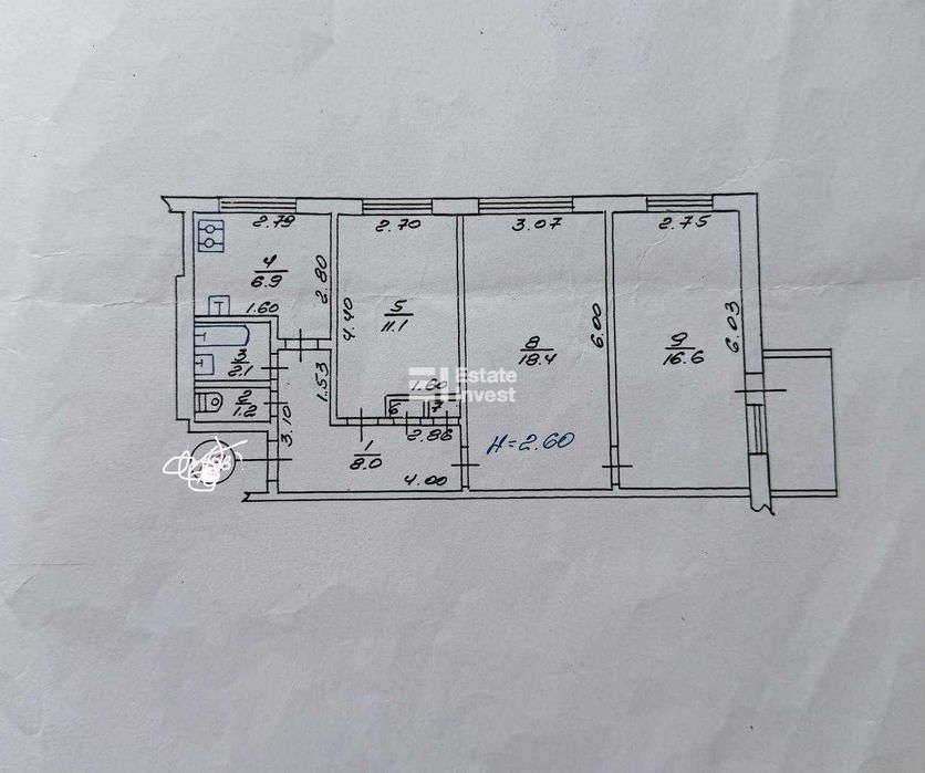 Продаж 3 кімн квартири , вул Гвардійців Широнінців, 52
