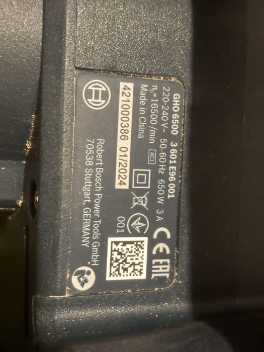 Strug elektryczny Bosch GHO 6500 650W – komplet, stan bdb