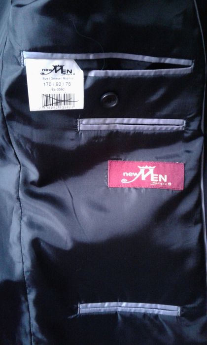 Garnitur ślubny czarny 170/92/78 New Man Style