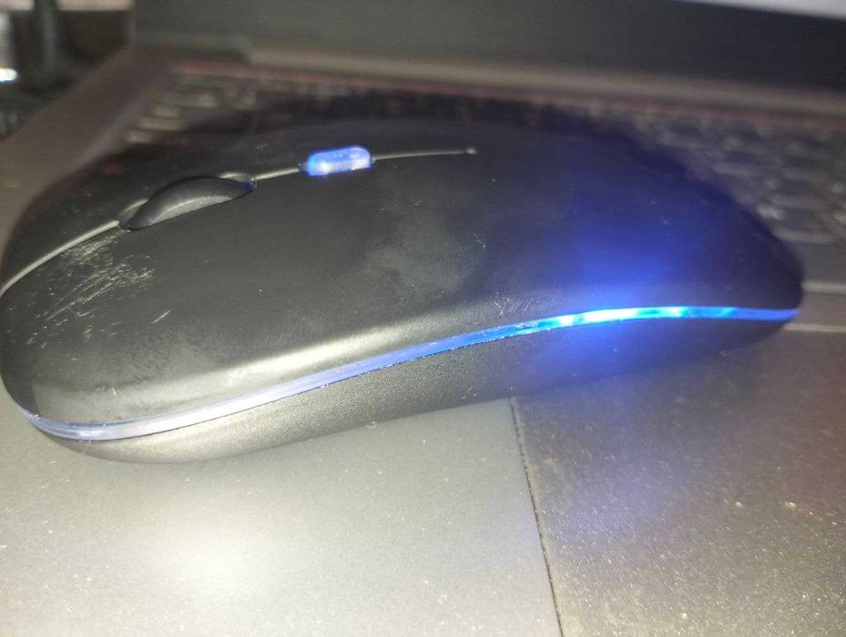 Мышка bluetooth + радиоканал с подсветкой и аккумулятором