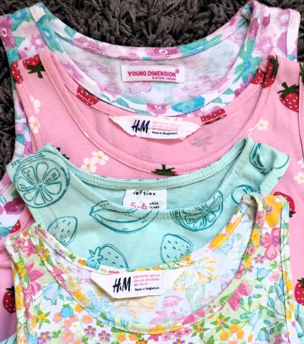 Conjunto 4 Vestidos Menina 5-6 Anos