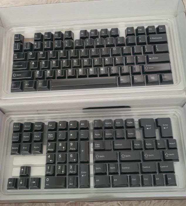184 PCS Dark Gray/Gray Grey Keycap Set Vintage Keycaps Mechanical Keyboard