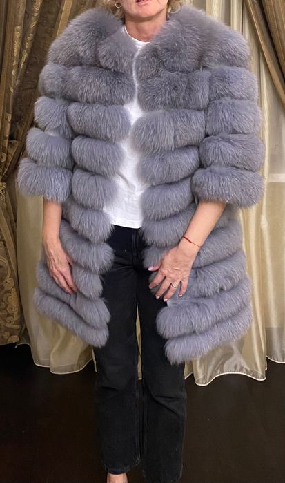 Шуба-трансформер димчатого кольору