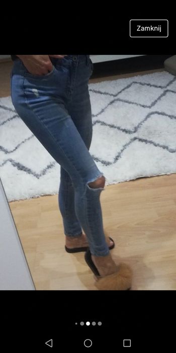 Spodnie jeans damskie S