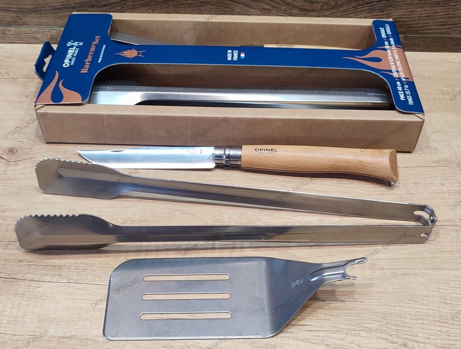 Opinel Boutique набір Франція гриль ніж лопатка щипці мангал барбекю