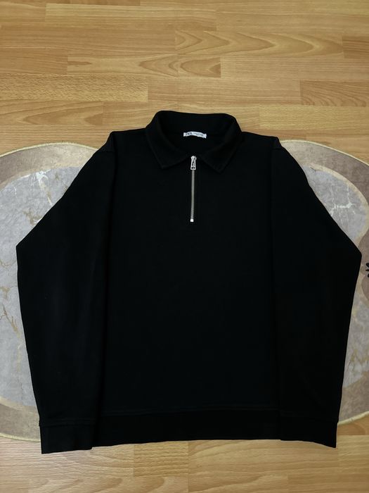 Полузамок кардиган джемпер на блискавці Zara 1/3 zip зара зіп oldmoney
