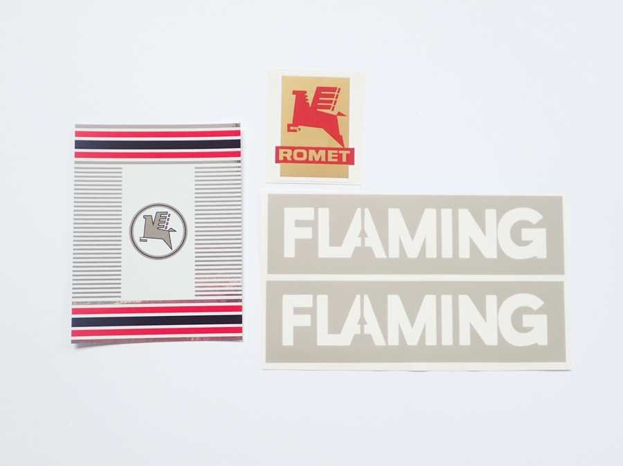 Komplet Naklejek na rower Romet Flaming