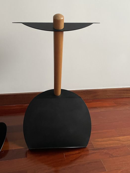 Par Mesas de Cabeceira Metal e Madeira L’Nera