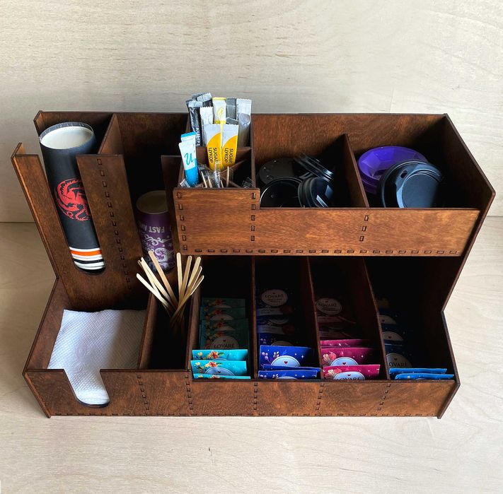 Органайзер для кафе деревян. для стаканів, кришок, серветок РІЗНІ НОВІ