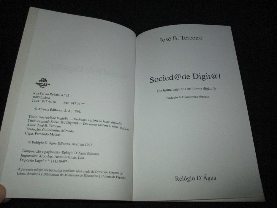 Livro Sociedade Digital Do homo sapiens ao homo digitalis