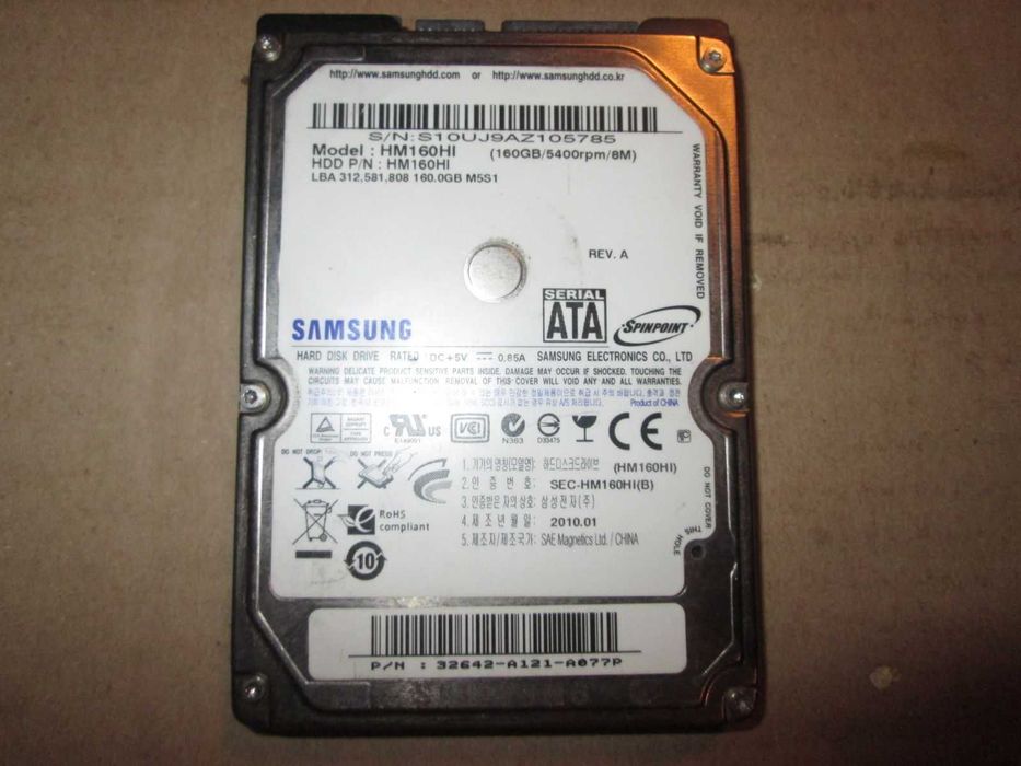 Венчестер HDD SATA 2.5" 160GB Samsung