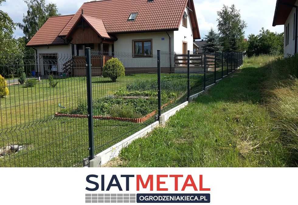 Kompletne ogrodzenie panelowe fi4 173cm /ocynk + kolor