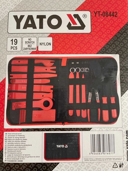 Набір знімачів для оббивки та автомагнітоли YATO YT-08442 19 елементів