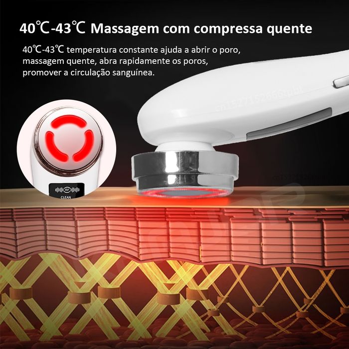 Massajador facial 5 em 1 Anti-envelhecimento/Lifting Facial SELADO