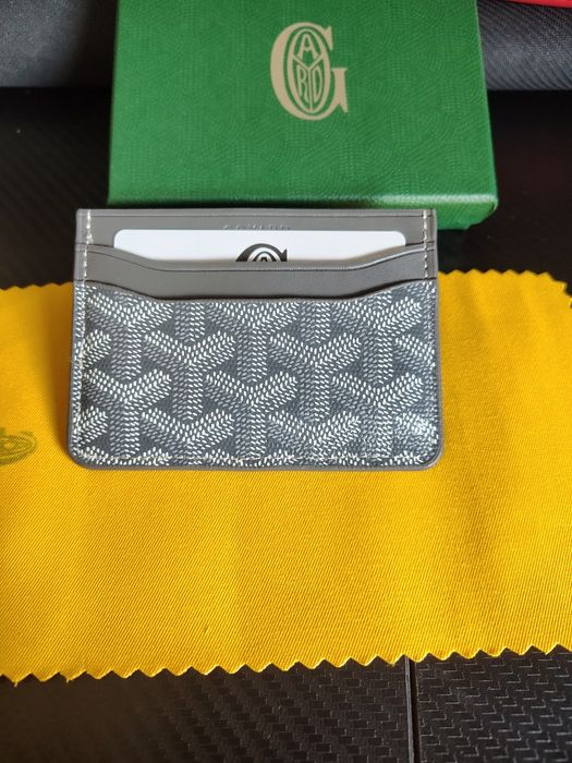 Goyard card holder gray
