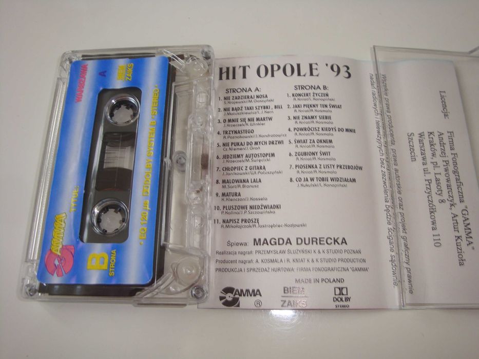 Hit Opole 93 1 Magda Durecka  kaseta