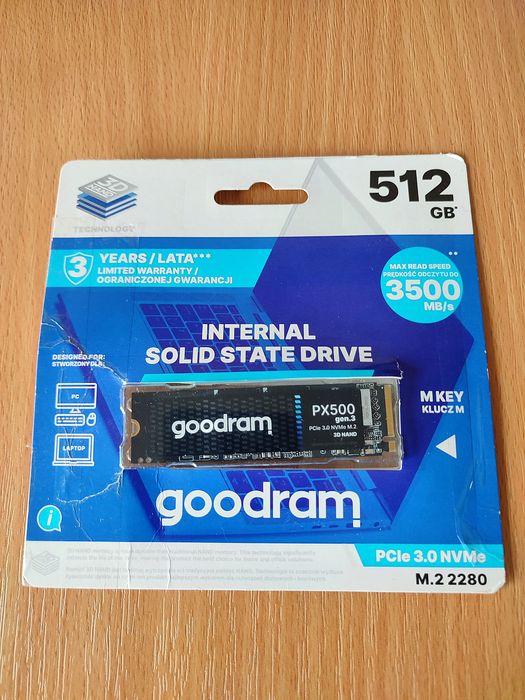 SSD  GoodRAM PX500 Gen.3 3D NAND 512GB M.2 (2280 PCI-E) NVMe 3.0 x4