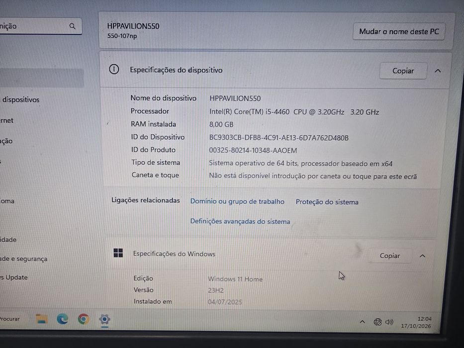 Computador Fixo HP Pavilion 550-107np Como Novo BAIXA DE PREÇO