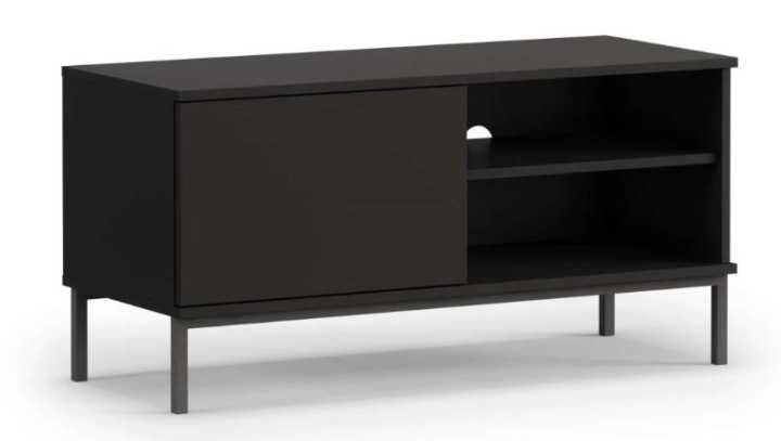 Szafka / stolik RTV drzwi szuflady loft czarny - jak nowa