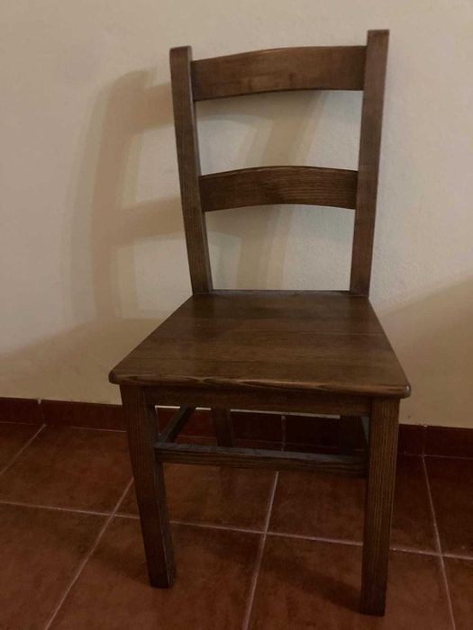 mesa de cozinha + 6 cadeiras madeira maciça- Preço mais baixo!